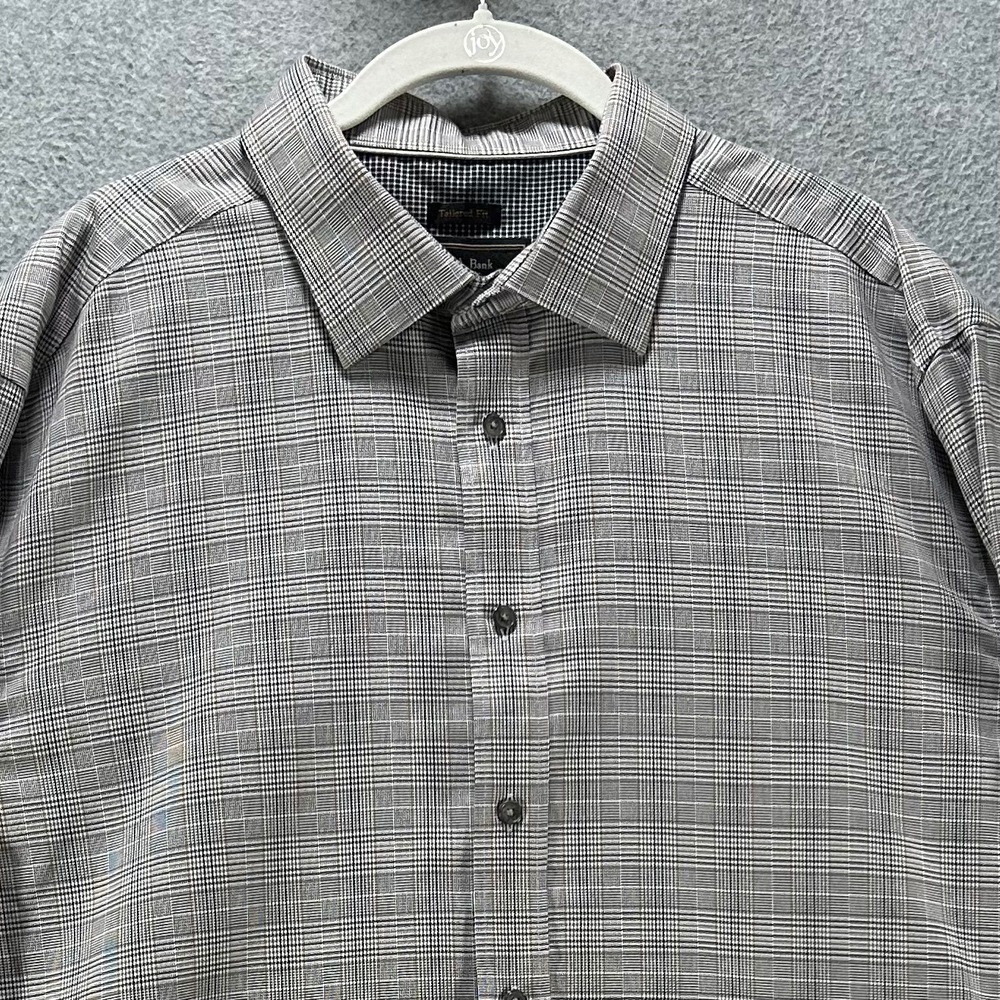 Jos. A. Bank Button Down Reserve Mens XL Grey Glen Plaid Business Casual